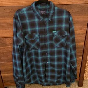 Dixxon Flannel size large blue men borealis